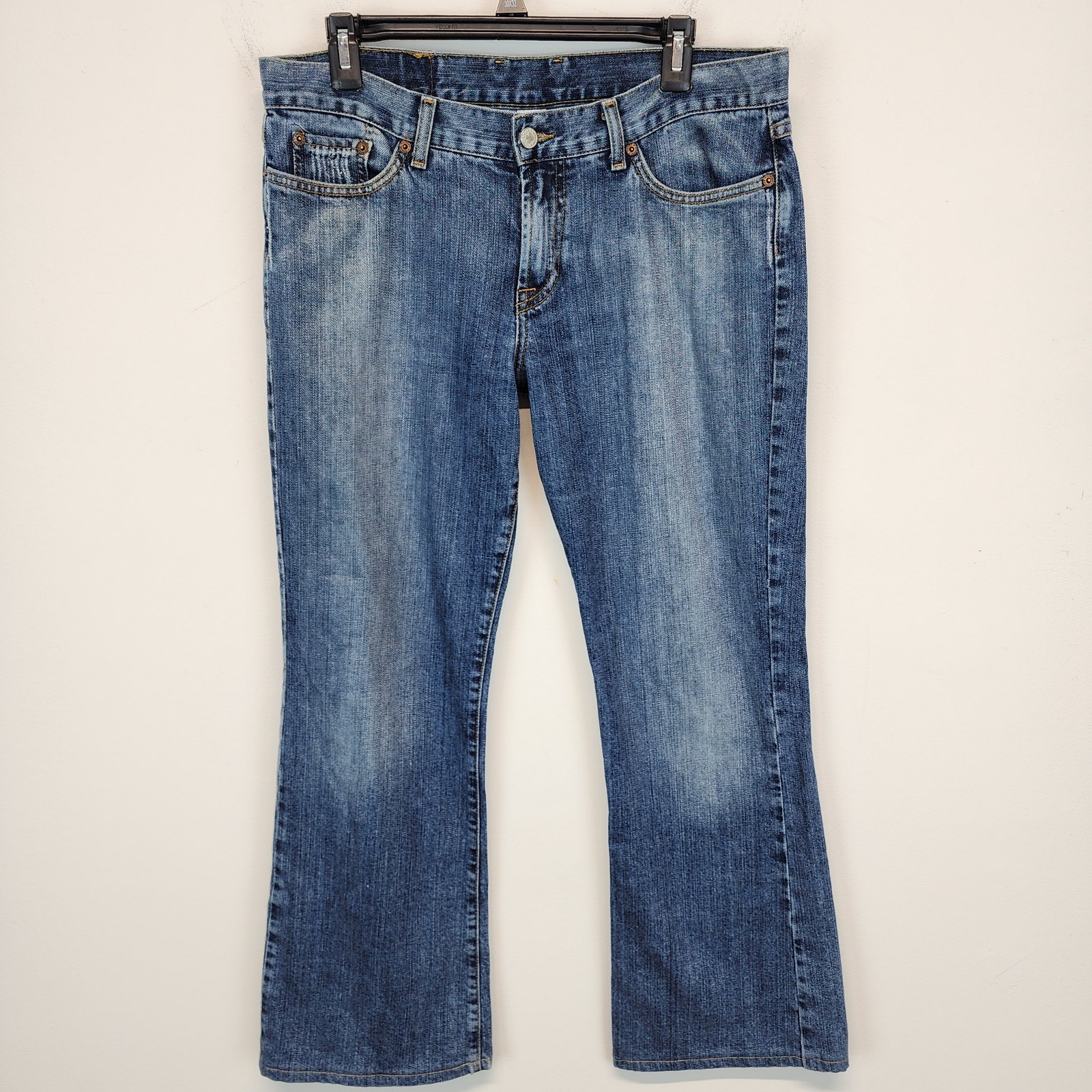 Lucky Brand Womens Lowrise Bootcut Jeans 12 31x29 Medium Wash Distressed 829aa80